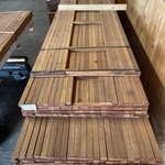 Ca. 167x Guyana Teak Latten Geschaafd, 27x40mm, lengte 18/335cm, 83/36